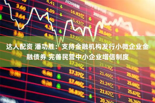 达人配资 潘功胜：支持金融机构发行小微企业金融债券 完善民营中小企业增信制度