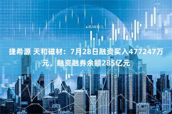 捷希源 天和磁材：7月28日融资买入477247万元，融资融券余额285亿元